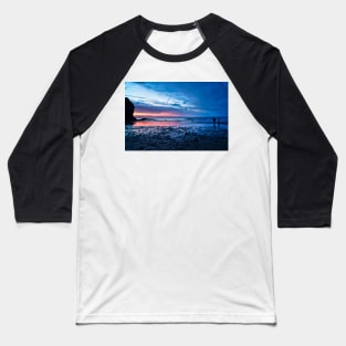 Beautiful Sunset Beach - Coastal Scenery At Night Baseball T-Shirt